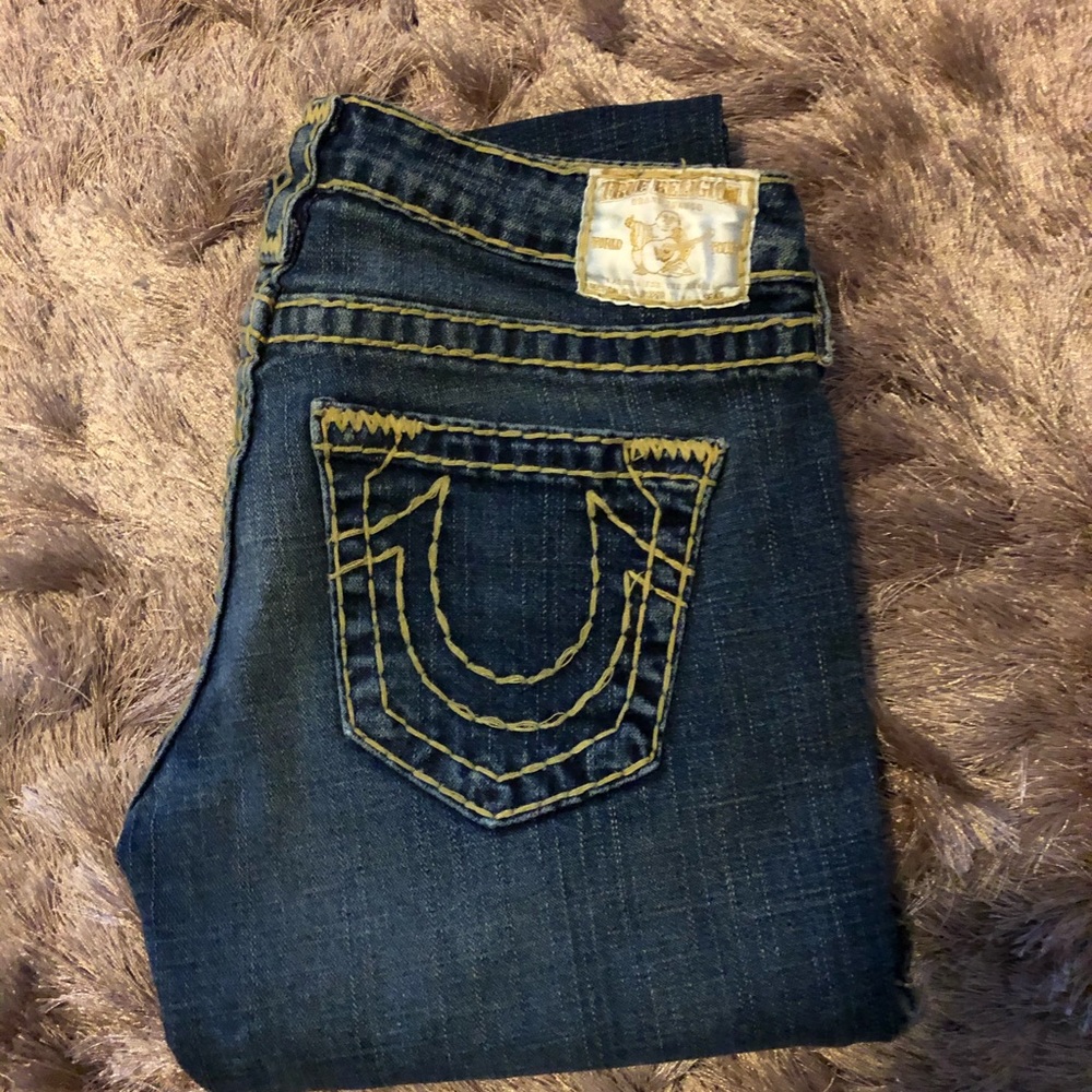 True Religion "Gina Super T" Micro Flare Leg Jeans